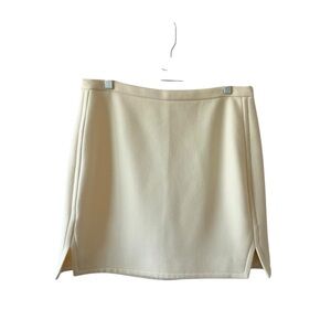 J. Crew Ivory Wool Mini Skirt